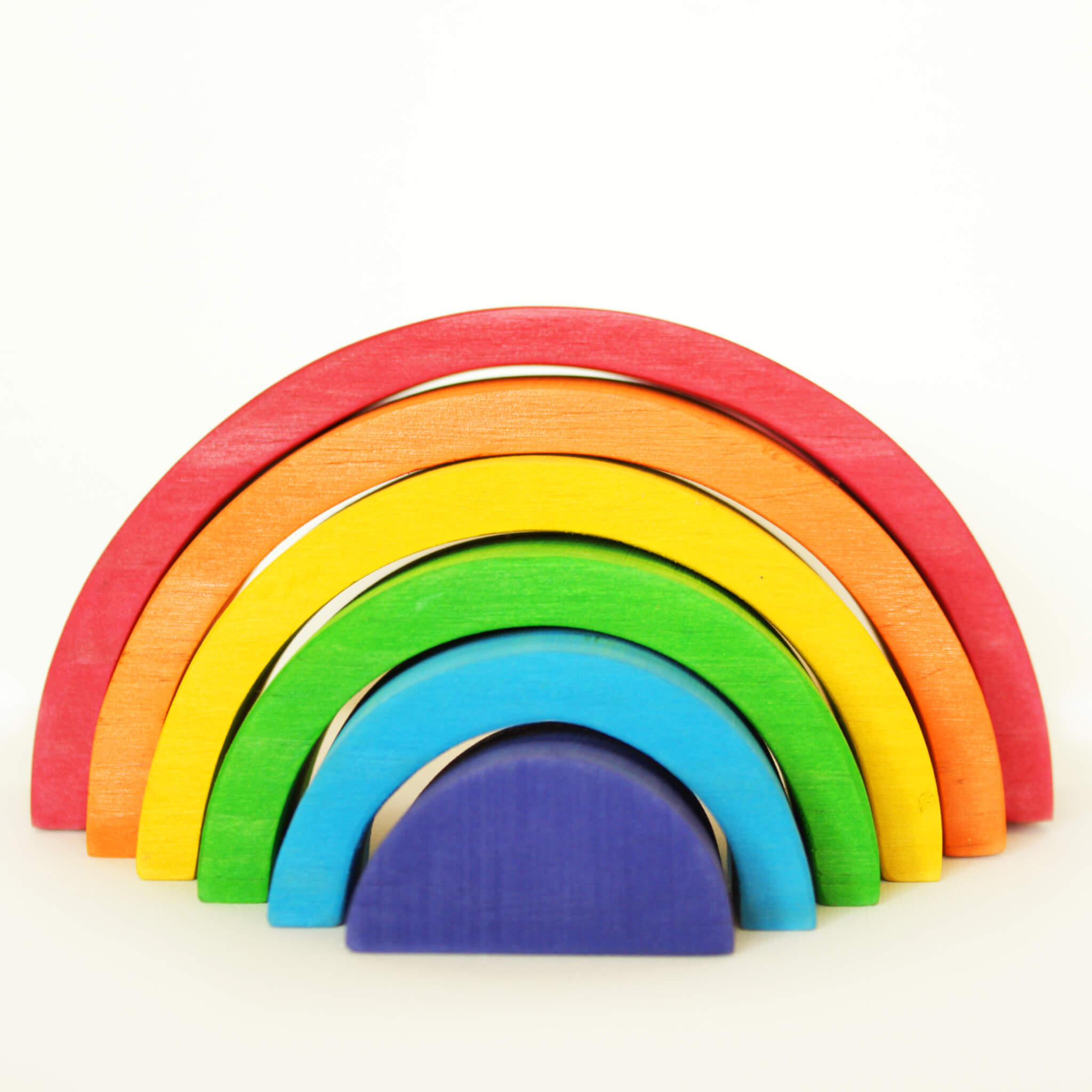 Fidtoy Rainbow Stacker Wooden Toddler Toy with 6 Arches